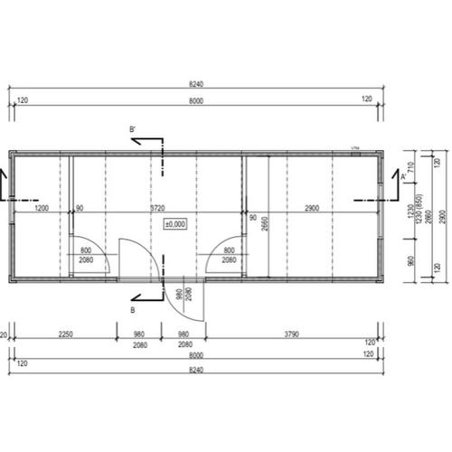 Záhradný domček 8,24 × 2,90 m, kompletne vybavený – fotografia 7